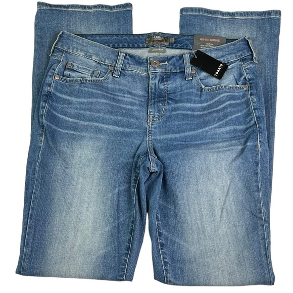 Torrid New Women’s 10 Tall Mid-Rise Slim Boot Vintage Stretch Jean - Picture 1 of 10